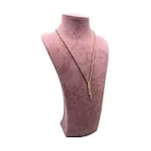 Yerli Üretim Süet Kumaş Elisia Manken Pembe Renk 25/12 Cm Kolye Gerdanlık Takı Sergileme Mankeni Çok Renkli