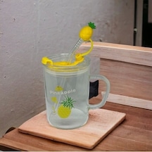 Ananas Tasarımlı Kupa Bardak Çok Renkli
