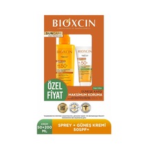 Bioxcin Sun Care Spf 50 Yüz Güneş Kremi 50 ml Karma Yağlı Cilt + Vücut Güneş Spreyi 200 Ml Avantaj Seti