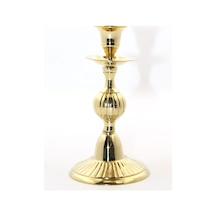 3 Adet Pirinç Şamdan Tekli Şamdan Mumluk, Dekoratif Masa Şamdanı, Brass Candlestick Pirinç Mumluk Diğer