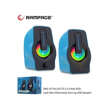 Rampage Rms-g7 Falsetto 1+1 6 W Usb 5v Rgb Ledlı Mavi Hoparlör