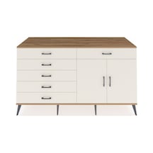 Kronos Konsol Tek Raflı 6 Çekmeceli 2 Kapaklı 176x59x99 Çam-aytaş Çam-aytaşı
