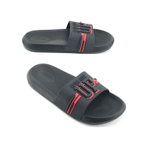 Gezer Erkek Yazlık Pu Islak Zemine Uygun Ev Banyo Bahçe Havuz Terlik Siyah-kırmızı