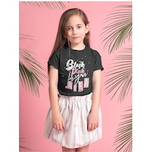 Sevbano Black Pink In Your Area Baskılı Unisex Müzik Grubu Çocuk Tişört Siyah