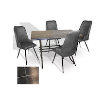 Japon - Çırağan Masa Takımı - 70x120 Werzalit, Wermodin Ve Allzalit Tabla - Palazzo- Füme Çok Renkli
