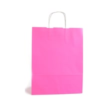 Büküm Saplı Kağıt Çanta Fuşya 25x12x31 (25'li) Büküm Saplı Kağıt Çanta Fuşya