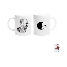 Atatürk 100. Yıl Ay Yıldız Baskı Kupa Bardak