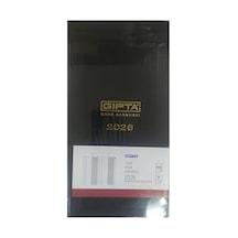 2026 Ticari Kasa Ajandası, 17x33 Cm, 432 Sayfa, Siyah Açık Gri