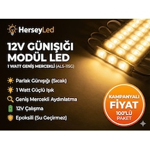 100 Adet Günışığı 5630 Mercekli Modül Led Düz Lens Als-115g Günışığı