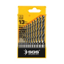 Sgs1417 Hss Matkap Uç Seti 13 Parça - Metal, İnox, Alüminuyum Matkap Ucu