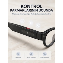Siyah Kameralı Akıllı Gözlük Aı Görüntü Tanıma Bluetooth Müzik Telefon Görüşme Dokunmatik Kontrollü