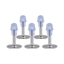 Badem10 Kapı Stoperi Krom 8 Cm Metal 5 Adet Kapı Durdurucu Tutucu Tamponu Stopu Silikonlu
