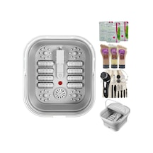 Deluxe Ayak Spa Seti, Elektrikli Masaj Aleti, Pedikür Aletleri, Ayak Peeling Maskeleri Ve Cilt Bakım Seti Kahve