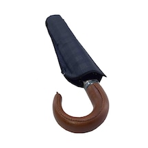 Baginn Snotline-April Deri Çanta Boy Kahverengi Saplı Erkek Şemsiye 100 CM Çap 45 CM