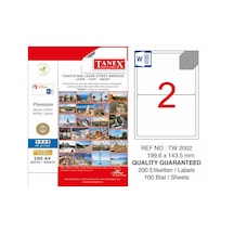 Tanex Laser Etiket Tw-2002 - 199.6 X 143.5 MM