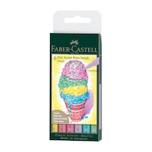 Faber-castell Pitt Çizim Kalemi Fırça Uç "pastel Renkler" 6'lı Poşet, 6 Renk