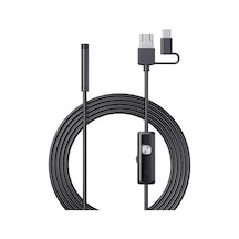 15 Metre Yumuşak Kablo Android Uyumlu 3in1 Endeskop Yılan Kamera 8mm Ledli