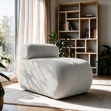 İnarch Dizayn Cosmo Berjer Modern Minimalist Konforlu Tekli Koltuk Açık Gri