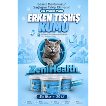Zenicat Erken Teşhis Kedi Kumu - İnce Taneli Topaklanan Renk Değiştiren Sağlık Takipli Tozsuz Kovalı 3'lü