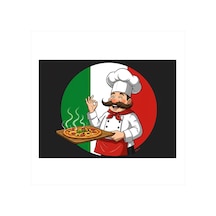 Şef Ve Lezzetli Pizza Modern Mdf Tablo