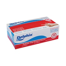 Dolphin Pudrasız Beyaz Vinil Muayene Eldiveni 100'lü