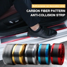 Satış Karbon Fiber Kauçuk Kalıplama Şerit Yumuşak Siyah Trim Tampon Şerit Dıy Kapı Eşiği Koruyucu Kenar Koruma Araba Çıkartmaları Araba Blue 250x5cm