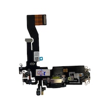 Teknonet Apple Uyumlu iPhone 12 Pro Bordlu Şarj Soketi - Siyah -