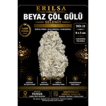 Sertifikalı Beyaz Çöl Gülü Selenit Taşı Kütle - 8x3 Cm Koleksiyon