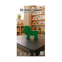 Organik İçerikli 3d Aslan Yapboz - Sağlığa Uygun Montessori Eğitici Oyuncak