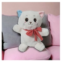 Melito Toyzz 30 Cm Krem Peluş Kedi Sevimli Oyuncak Kedicik