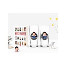 Kişiye Özel Renkli Baskılı Erkek Kolay Yetişmiyor Karikatürlü İkili Rakı Bardağı Ve Rakı Cep Kitabı Hediye Seti-3