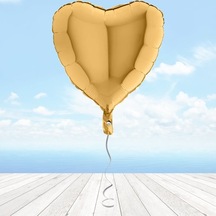 Kalp Folyo Balon. 45 CM - Altın