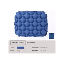 Xuweiwei Mavi Hafif Şişme Koltuk Yastığı Kamp Plaj İçin Katlanır Portatif Hava Sandalyesi Mavi