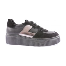 Dgn 465 Kadin Kalin Taban Sneakers Ayakkabi 465-1567-R1534 Siyah