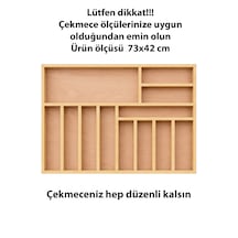 60x42 Cm Ahşap Kaşıklık El Yapımı Çekmece İçi Organizer Mutfakta Kusursuz Düzen
