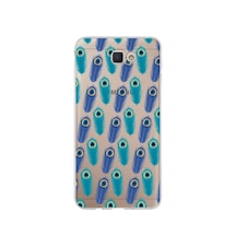 Samsung Galaxy J7 Prime 2 İle Uyumlu 1mm Slim Fit Nazar Boncuğu 4 Baskılı Şeffaf Kılıf Şeffaf