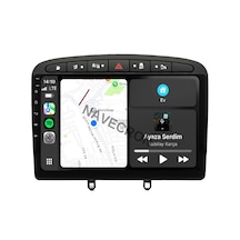Peugeot 308 2008-13 9" Siyah Uyumlu Androıd Multimedya Gerçek 2/32 Kablosuz Carplay Geri Görüş Kameralı 9"
