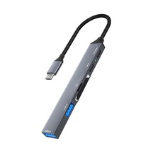 Apera Nr24 6in1 Type-c Hub Dock Usb 3.0 5gbps Veri Aktarımı Kart Okuyucu 100w Pd Cep Telefonu Şarj Aleti
