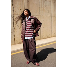 Defacto Coool Baggy Fit Normal Bel Gabardin Pantolon F7809ax25aubn596 Kahve