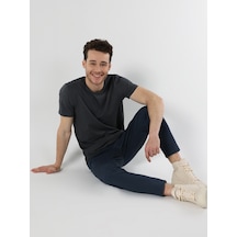 Colin'S Regular Fit Bisiklet Yaka Basic Antrasit Erkek Kısa Kol Tişört Cl1058580_Q1.V1_Ant