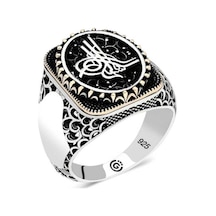 Gümüş Tuğra Oval Erkek Yüzük (551188312)