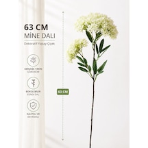 Yapay Beyaz Mine Dal 63 Cm Çok  Renkli