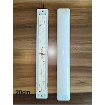 50 Li Paket, 20cm 12v Düz Tente Ve Pergola Gün Işığı 3000k Acı Kahve