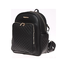 M&y Dust Deri Anne Bebek Bakım Sırt Çantası 7130 Siyah 001