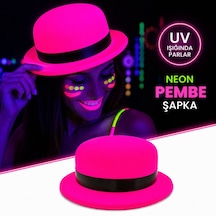 Neon - 216 - Partisi Pembe Renk Melon Plastik - Edntrend - Parti Şapkası