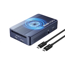 Acasis Tbu405pro Max 6 İn 1 - 2 Adet 8tb M.2 Ssd Takılabilen, 2x 40gbps Thunderbolt 4, Hdmı, Usb 3.2, Pd 100w, Raıd Özellikli, Fanlı Disk Kutusu Ac-tbu405pro-max