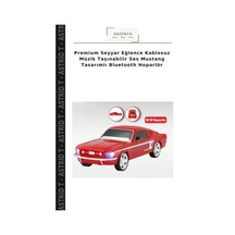 Premium Seyyar Eğlence Kablosuz Müzik Taşınabilir Ses Mustang Tasarımlı Bluetooth Hoparlör