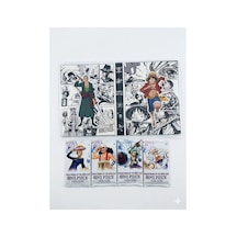 Cantex Tech One Piece Card Game Booster White Pack 4 Paket Trading Cards - 40 Kart +albüm