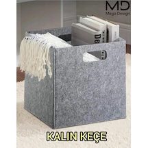 Mega Design Kalın Keçe Organizer Dolap Içi Düzenleyici 30 X 30 X 30 Cm Keçe Gri 30 X 30 Tr Diğer
