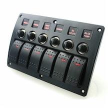 6 Anahtarlı Otomatik Sigortalı ve Işıklı Switch Kontrol Panel
